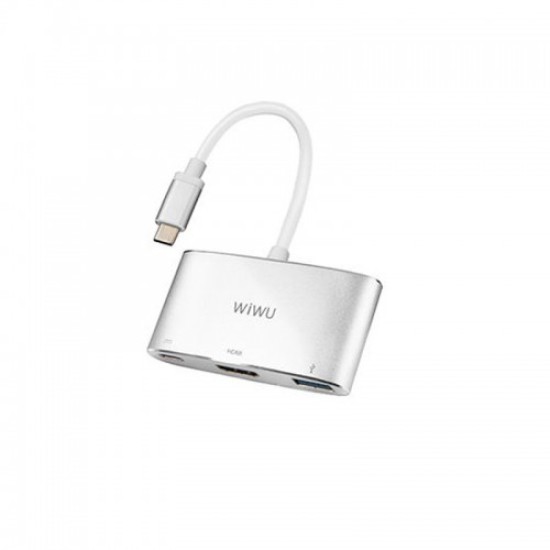 WiWu Alpha C2H 3 in 1 USB Type-C Hub