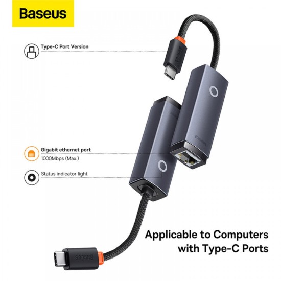 Baseus Hub Lite Series Ethernet Adapter USB to RJ45 LAN Port 1000Mbps WKQX000113