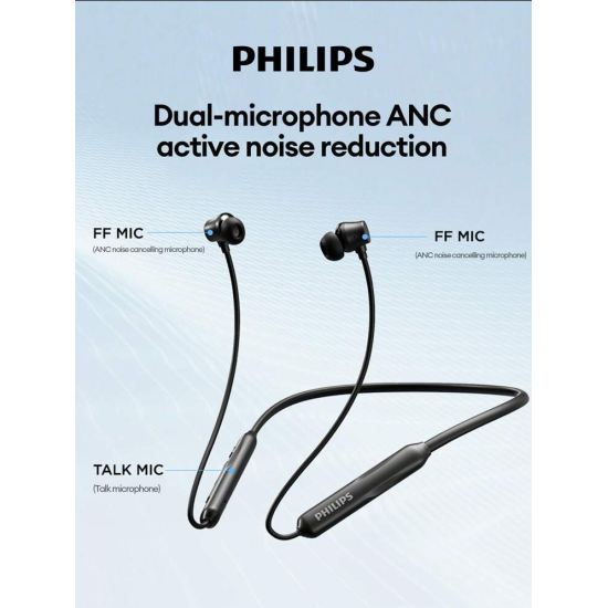 PHILIPS TAN2020 ANC Neckband Bluetooth Headphones