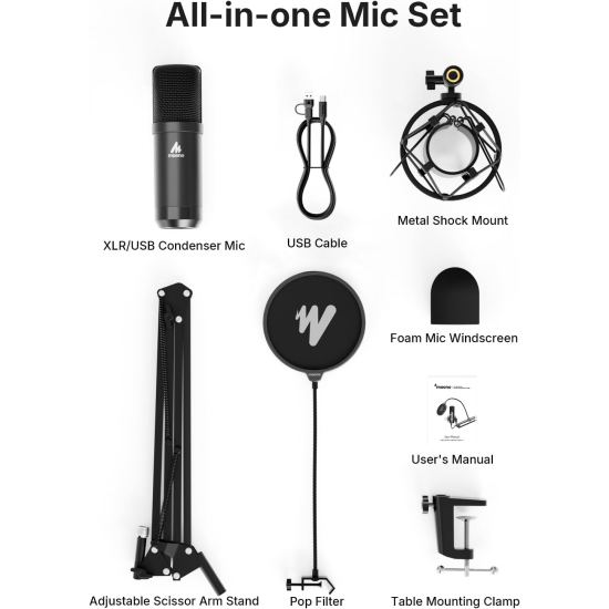 Maono Studio Quality A04 Gen2 Condenser Microphone Maono Studio Quality A04 Gen2 Condenser Microphone