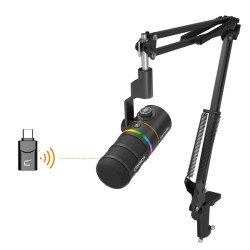 Comica EJoy D10 PRO RGB Cardioid Dynamic Wireless Microphone with XLR & USB-C | 48kHz/24-bit