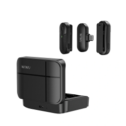 WiWU Portable Wireless Microphone for Smart Phone dual Mics ANC Mute Mini Microphone for iOS
