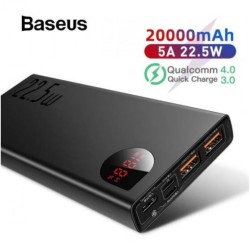 Baseus Adaman Metal Digital Display Quick Charge Power Bank 22.5W 20000mAh Tarnish PPIMDA-A0A
