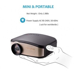 CHEERLUX C6 MINI TV PROJECTOR WITH HDMI USB FOR HOME THEATER