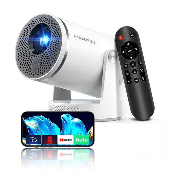 Magcubic HY320Pro Full HD Android 14 Projector | Native 1080P, Auto Focus, Voice Control, 400 ANSI Lumens