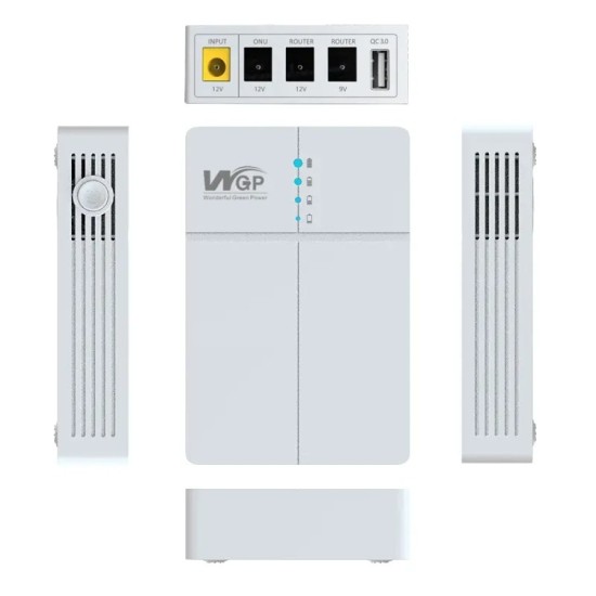 WGP Optima 302 27W 10500mAh Mini DC UPS for Router & ONU 5,9,12, 12V 4Mega Output