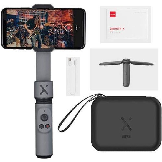 Zhiyun Smooth X Combo Kit with Mini Tripod and Pouch 2-Axis Smartphone Gimbal Stabilizer 