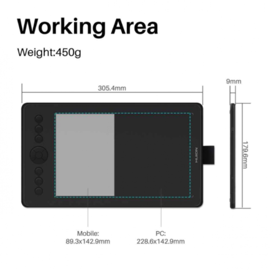 HUION H320M 2 IN 1 GRAPHIC TABLET