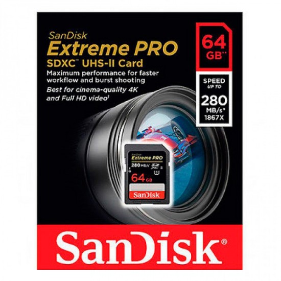 SanDisk Extreme PRO 64GB SDXC UHS-I Memory Card