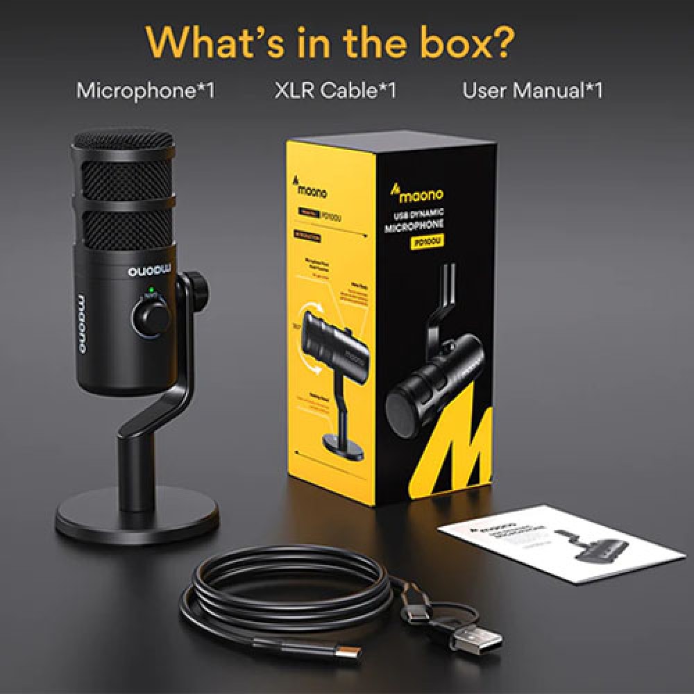 Gadgetoo Maono Pd100U Dynamic Usb Microphone