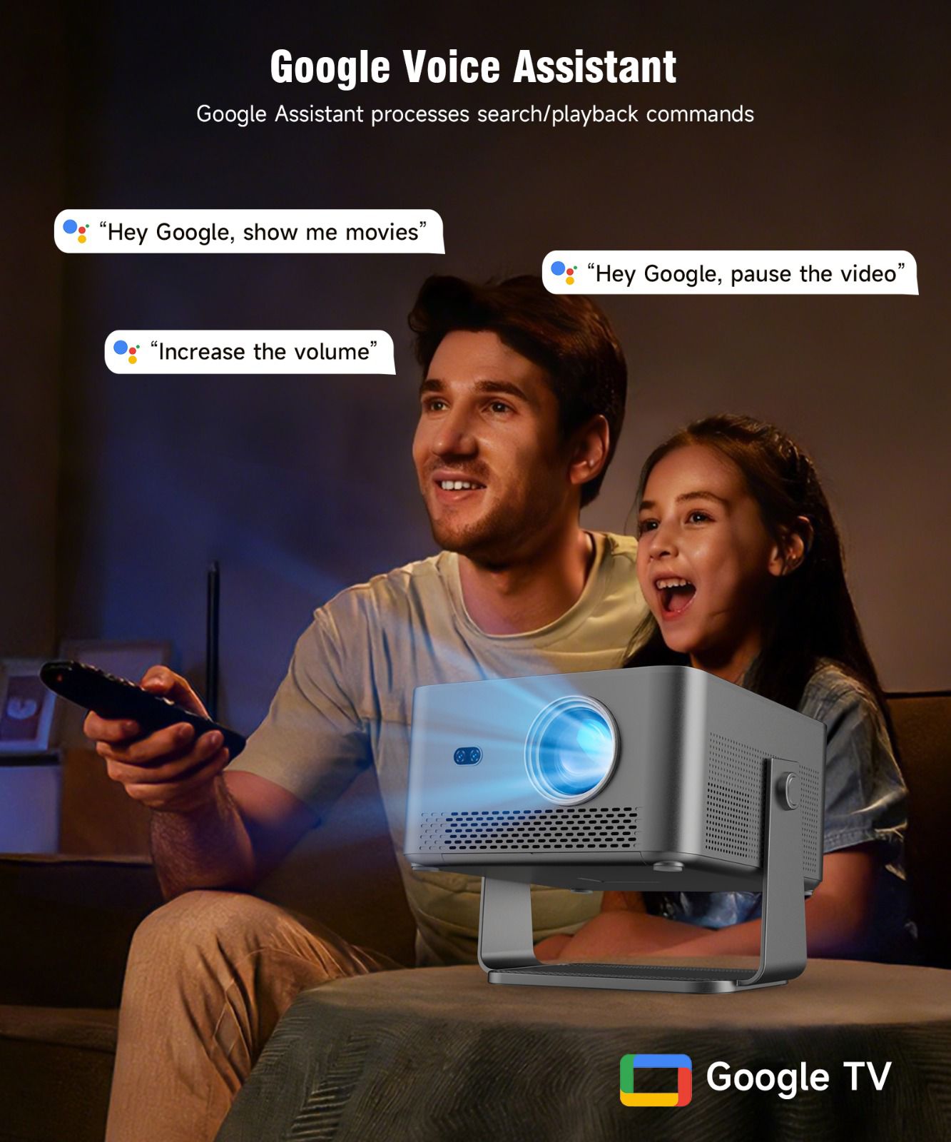 Gadgetoo Magcubic Hy450Gt 1200 Ansi Lumen Auto Focus Google Tv Projector